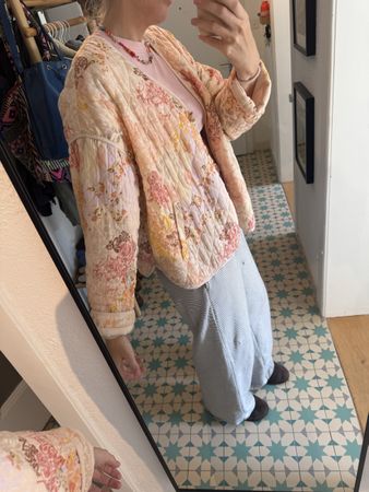 Florale Übergangsjacke