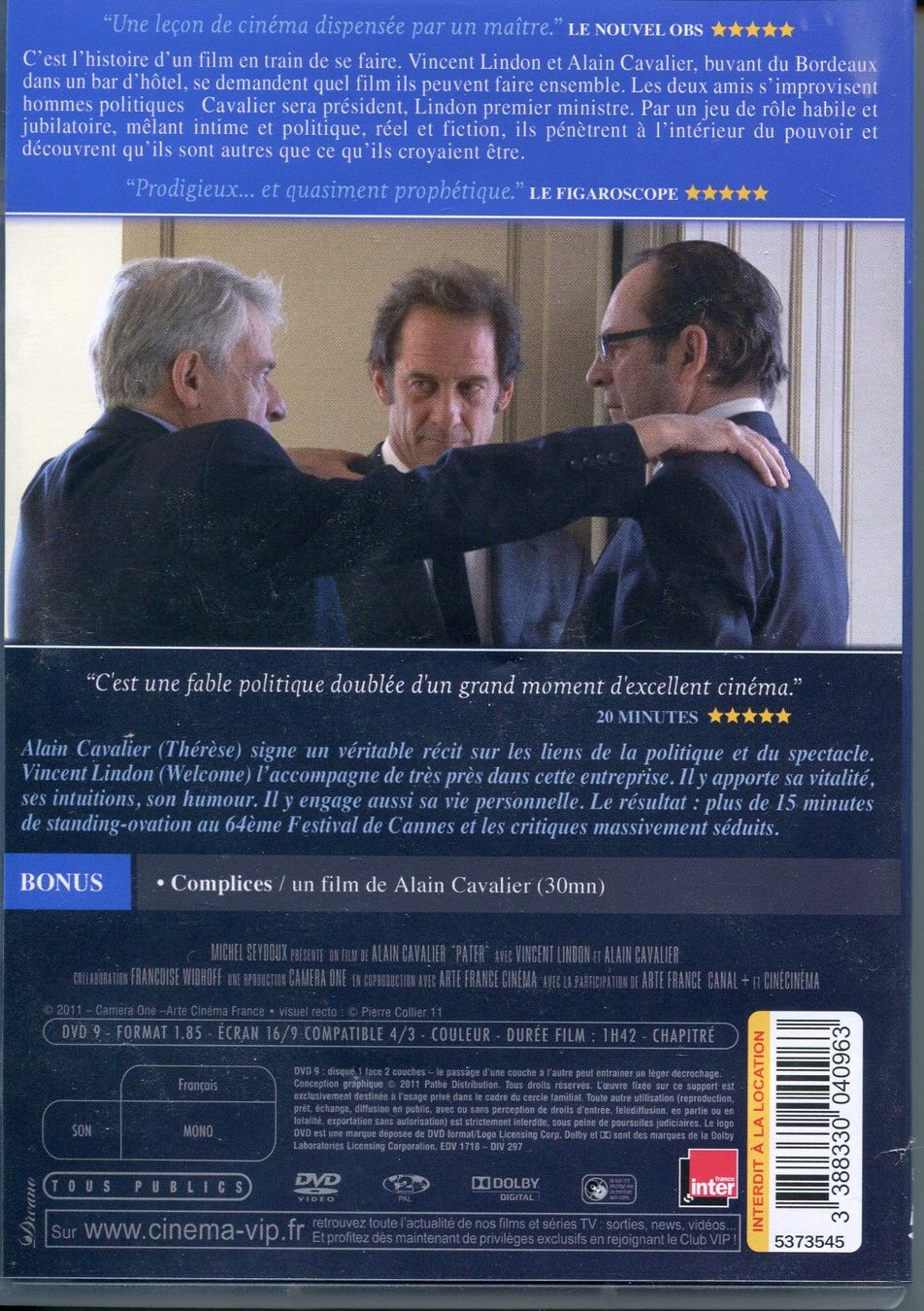 Tutti i DVDs: PATER  -  DVD – Usato da Les Avants venduto da soyouz63 1