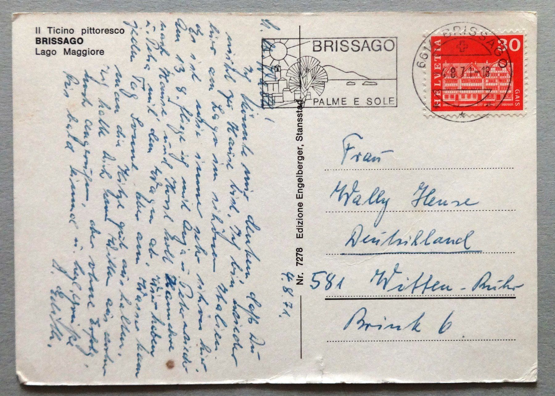 Cartes postales: Brissago - Lago Maggiore – Défectueux à Fétigny par Billy2miny 1