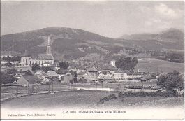 CHÂTEL St. DENIS, quartier de la gare et le moléson