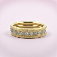 Ring-Set aus 3 Ringen – Edelstahl –Grösse 56