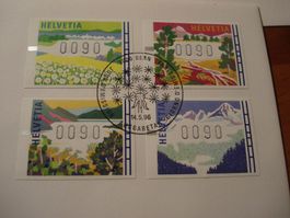 Automatenmarken 1996, FDC Satz + Einzel,  5 Belege