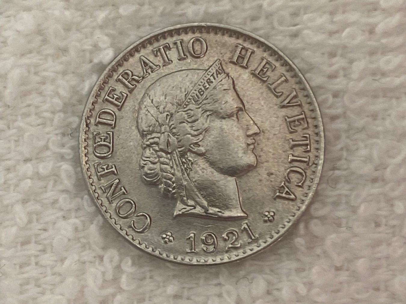 Tutti le monete: 5 centimes/rappen 1921 – Usato da Nyon venduto da Ilmi09