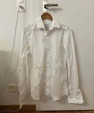 Mirto Hemd Weiss Gr. 40 Tailored Fit Manschettenknöpfe