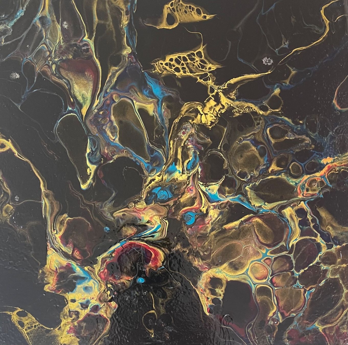 Gemälde: „Black Gold Flow“ – Neu und originalverpackt aus Buttwil von marsmen