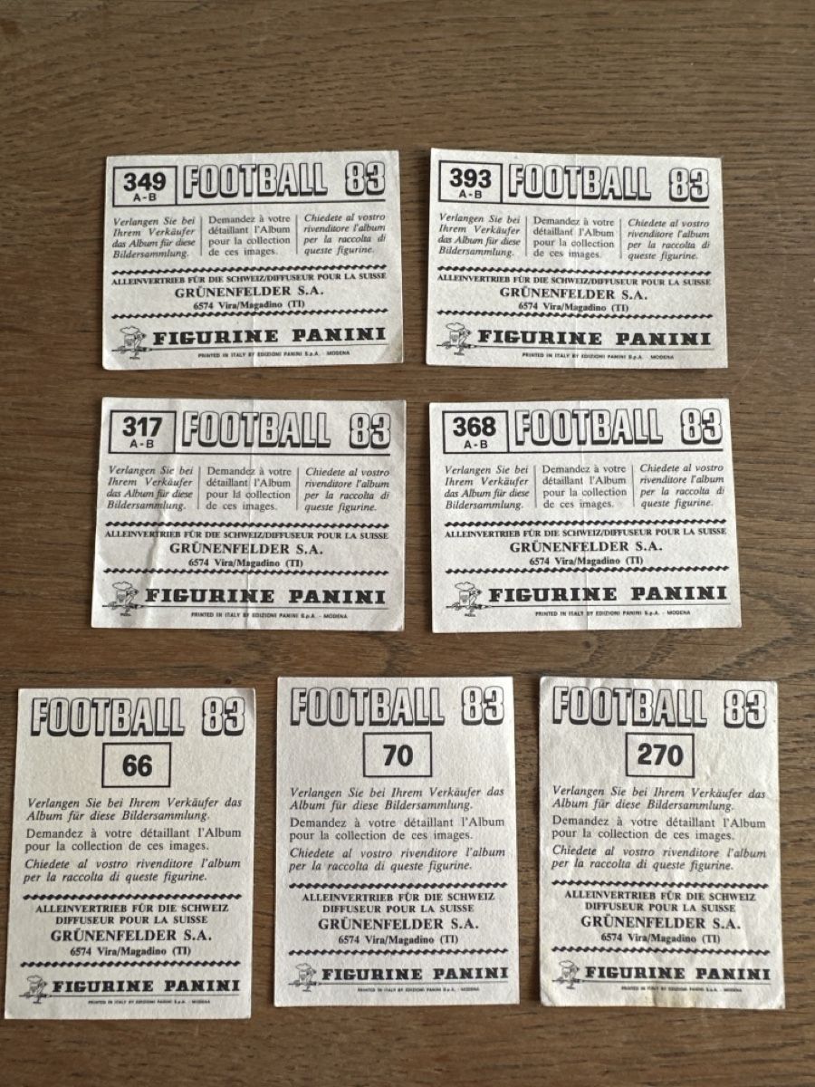 Panini Carte collezionabili: 7 Panini Sammelbilder Schweiz 83 – Nuovo (secondo la descrizione) da Frauenfeld venduto da Jose_luis 1