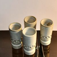 Set de 4 gobelets en céramique vintage Vallauris