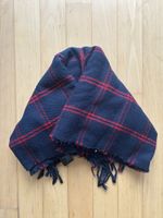 Winterschal - Blau/rot - Muster