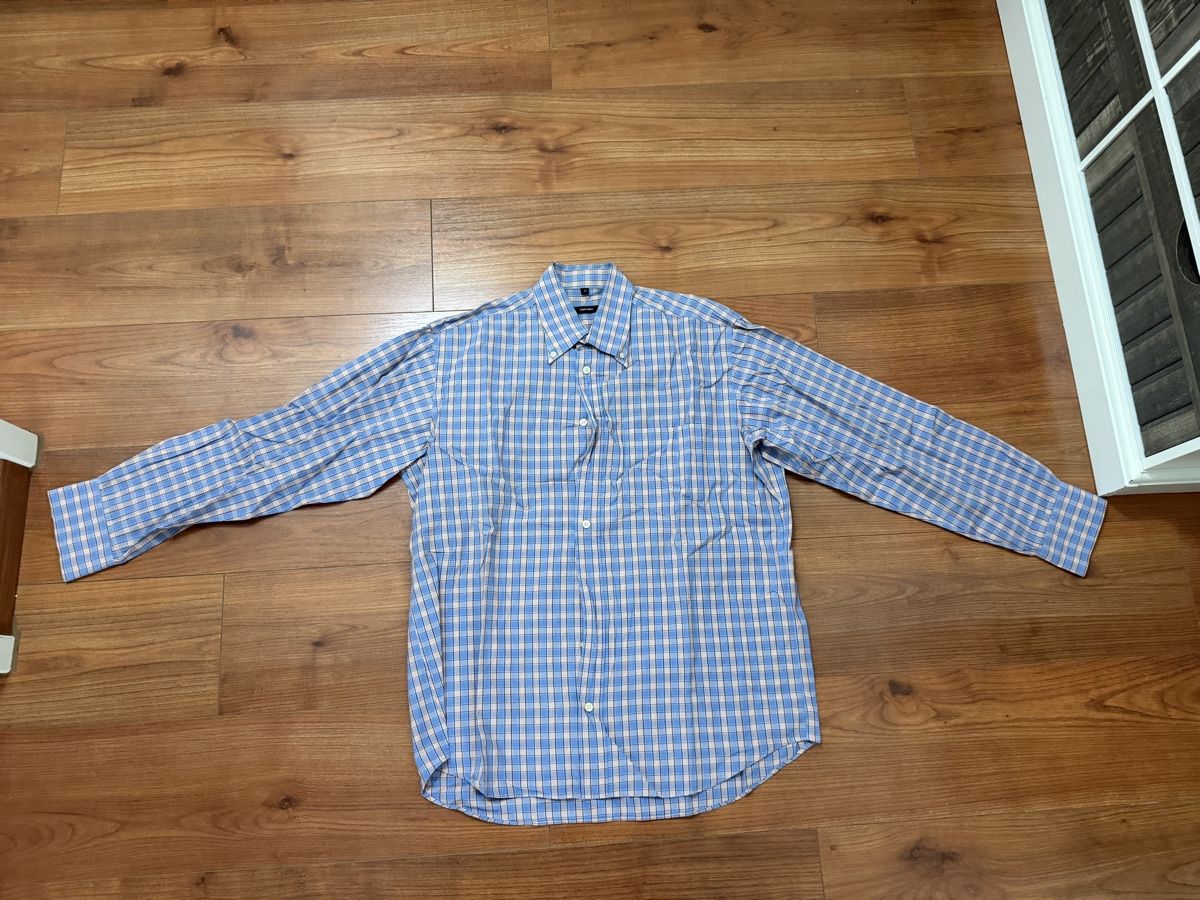 Camicie: Abrams Herrenhemd Blau Kariert Langarm Gr.41 – Usato da Dänikon ZH venduto da RAFIMIKI