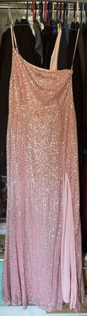 Pailletten Abendkleid rosa