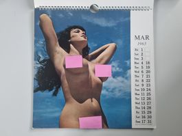 Kamera Calendar, calendrier, signé Harrison Marks 1963, RARE