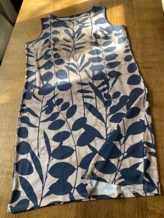 *CAPUCCINO* KLEID GR.40/M gemustert mocca/blau