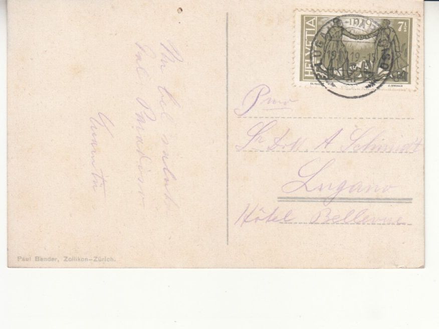 Cartoline postali: Lugano 1919 – Usato da Bürglen TG venduto da StampGraf 1