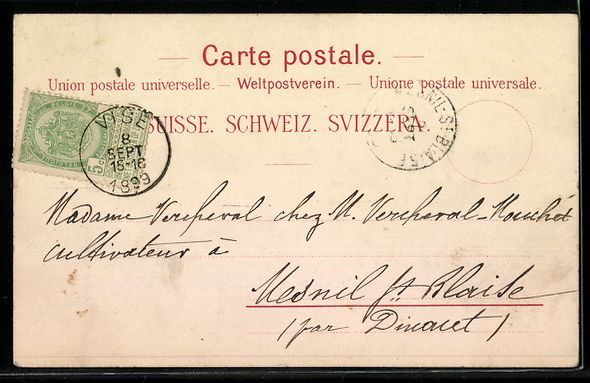 Cartoline postali: Litho Neuchatel, Panorama, Reklame Choco – Usato da Berlin venduto da bartko-reher 1