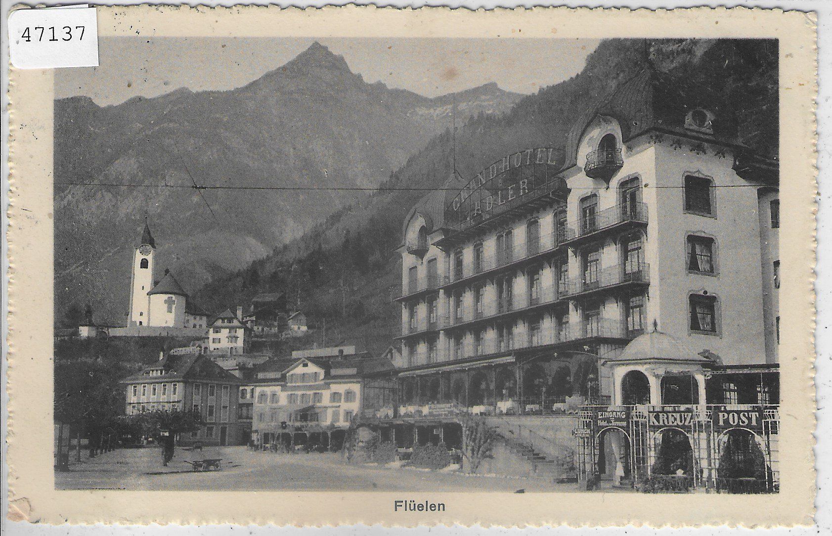 Cartoline postali: Flüelen - Grand Hotel Adler – Usato da Ettingen venduto da Kartenplanet