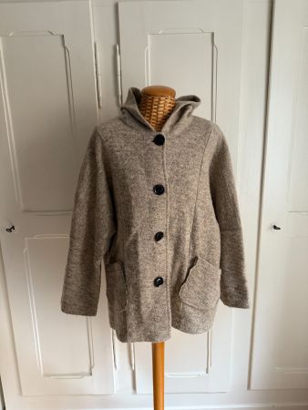 Wolljacke beige M
