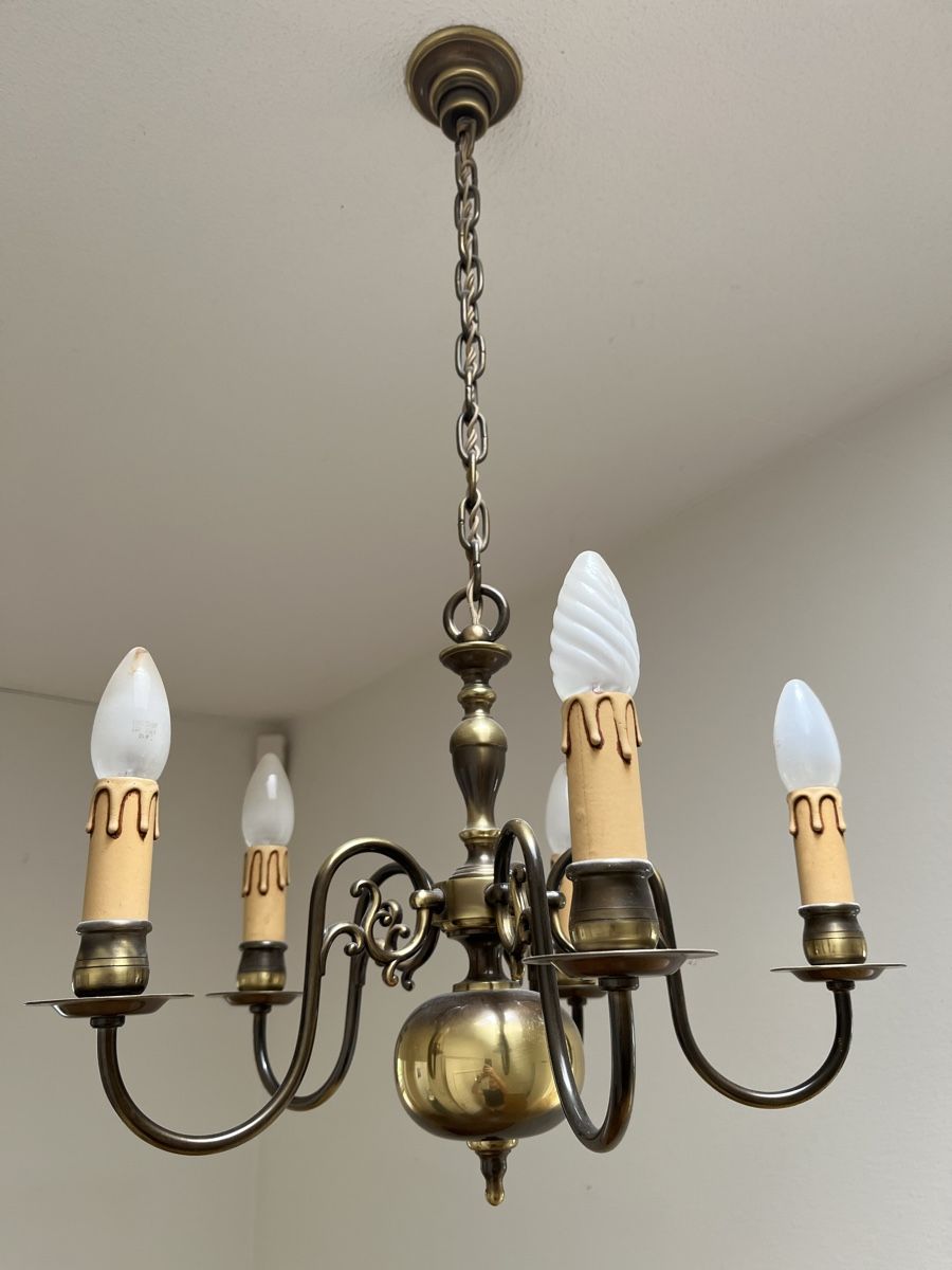 Lampadari & plafoniere: Lustre métal vintage 5 branches – Usato da Bern venduto da twende75