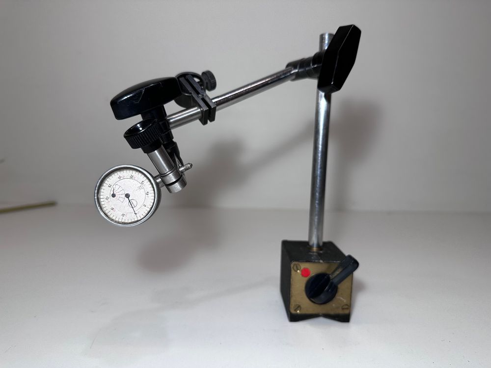 Messuhr Mit Magnethalter – 0–0,8 Mm Messbereich, Hochpräzises Magnet-Messstativ Mit Zentraler Klemmung, Robust, Auflösung 0,01 Mm, Für Werkstatt Und Inspektion