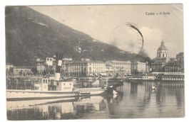 alte AK COMO PORTO SCHIFF MENAGGIO 1912 original, gelaufen