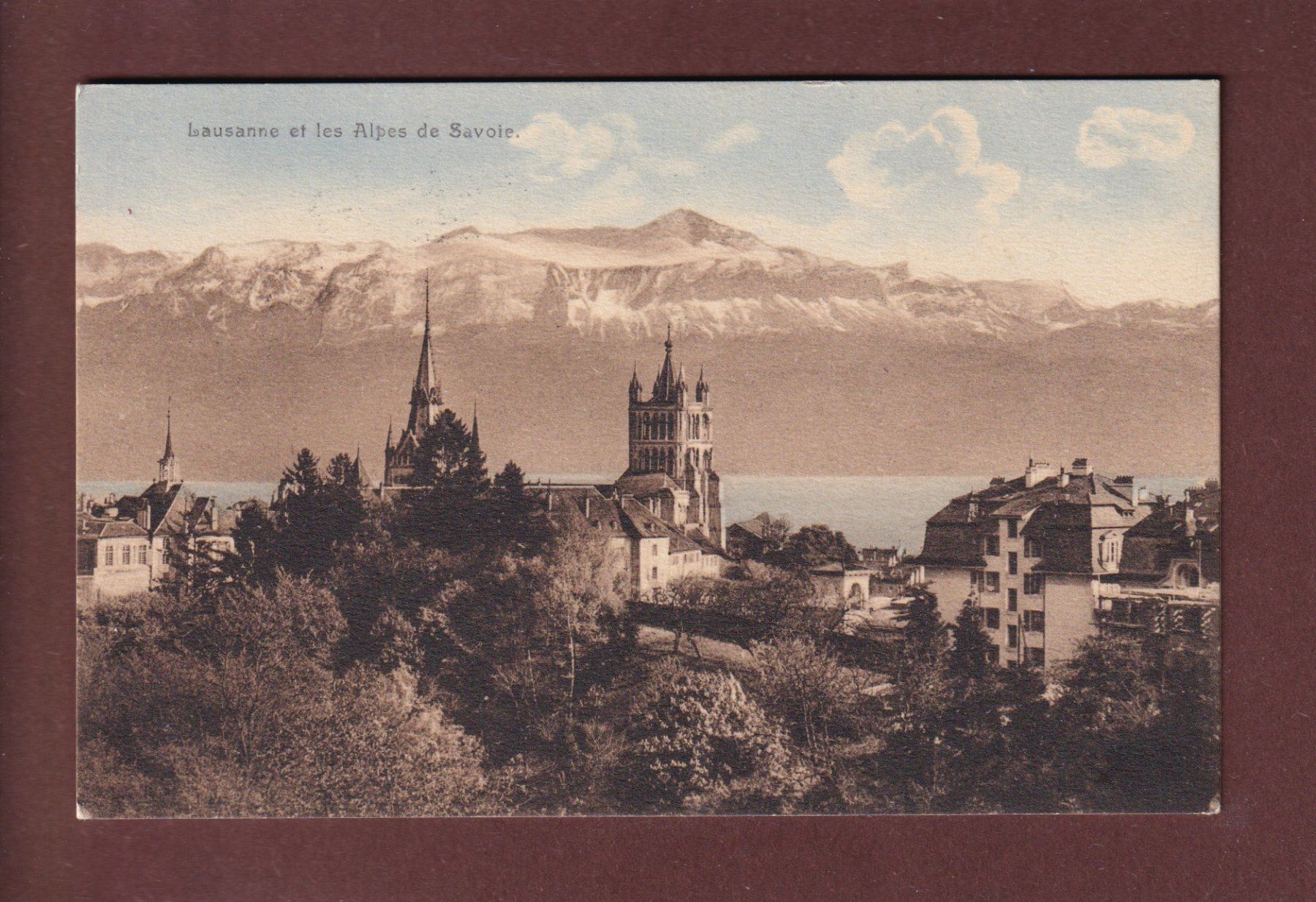 Cartoline postali: LAUSANNE - Vue partielle - 1916 – Usato da Pully venduto da nicecards
