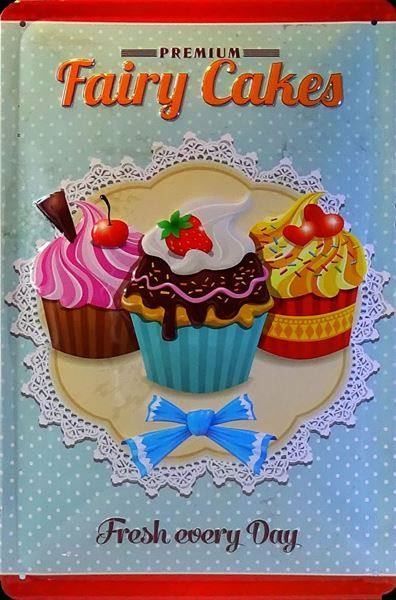 Schilder: Blechschild-PREMIUM FAIRY CAKES – Neu und originalverpackt aus Rupperswil von big-one-sale