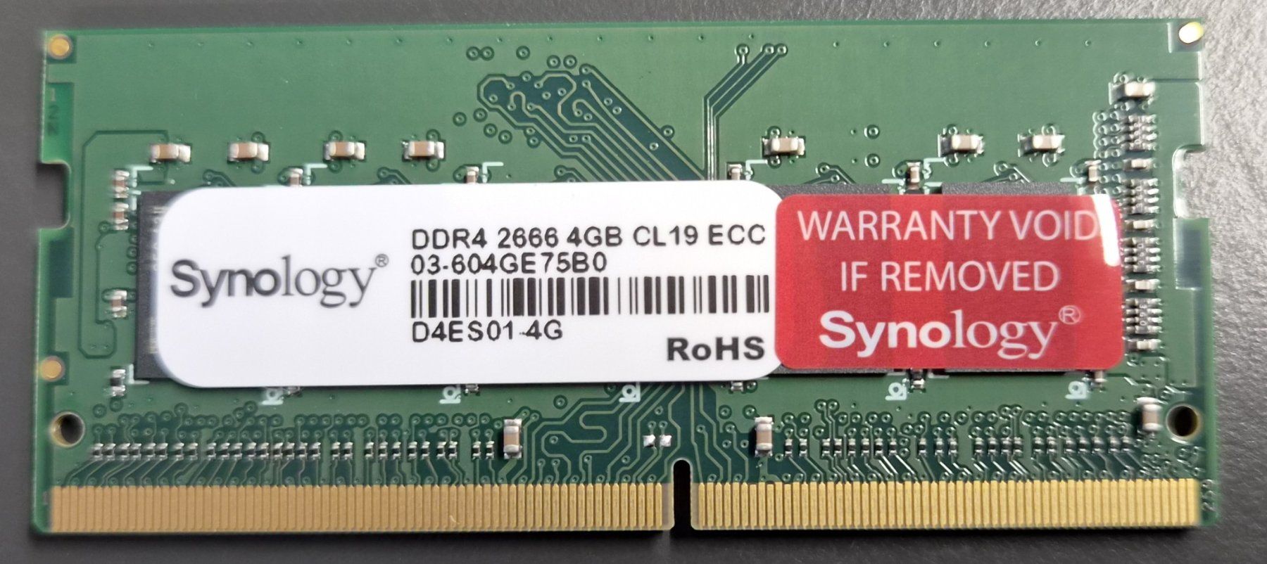 Memoria / RAM: Synology DDR4 2666 4GB CL19 ECC – Usato da Schlossrued venduto da DPS44