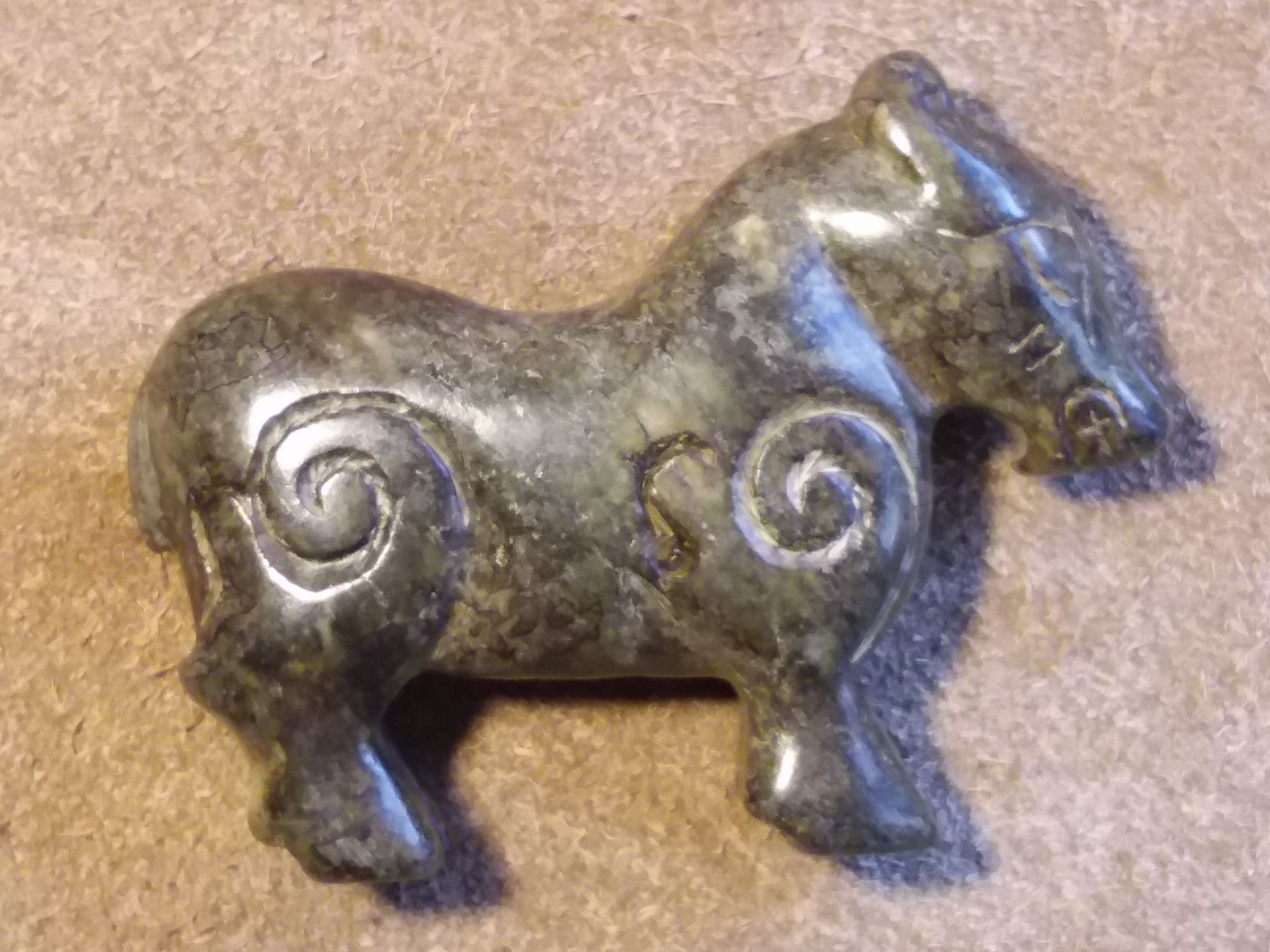 Statuette: Antike handgeschnitzte Jade Figur Pferd 19Jhd. China – Usato da Zürich venduto da sanwit 1