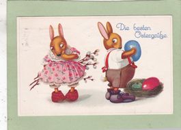 Deutschland Kitsch Hasen Eier Ostergrüsse 1925