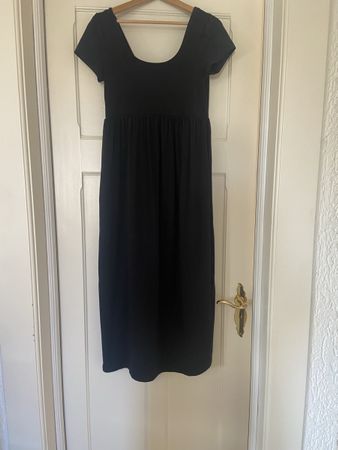 H&M Mama Umstandskleid schwarz kurzarm, Grösse S