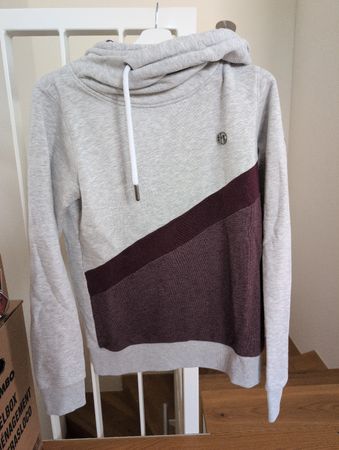 Kazane Hoodie grau dunkelrot Grösse M guter Zustand