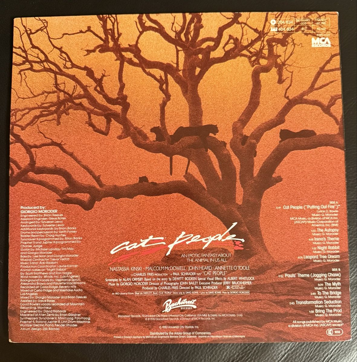Schallplatten: Soundtrack Cat People Giorgio Moroder Vinyl Schallplatte – Gebraucht aus Goldach von Donpancho 1
