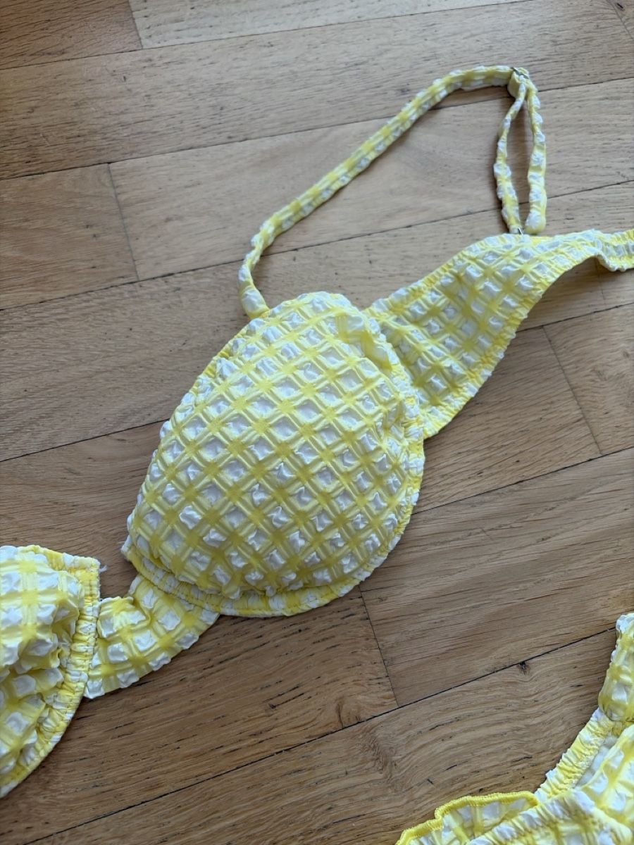 Costumi da bagno & Bikini: Bikini jaune texture nid d'abeille taille S neuf – Nuovo (secondo la descrizione) da Martigny venduto da O96 1