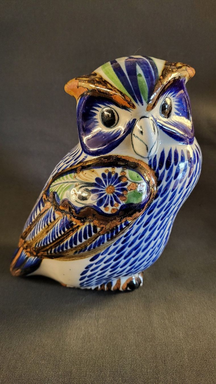 Figuren: Grosse Keramik-Eule MEXICO "Acem" – Gebraucht aus Basel von spinne02