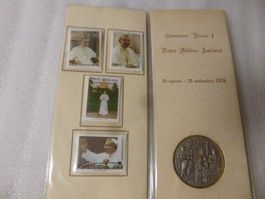 PAPA LUCIANI - Giovanni Paolo I - 4 Francobolli + 1 Medaglia