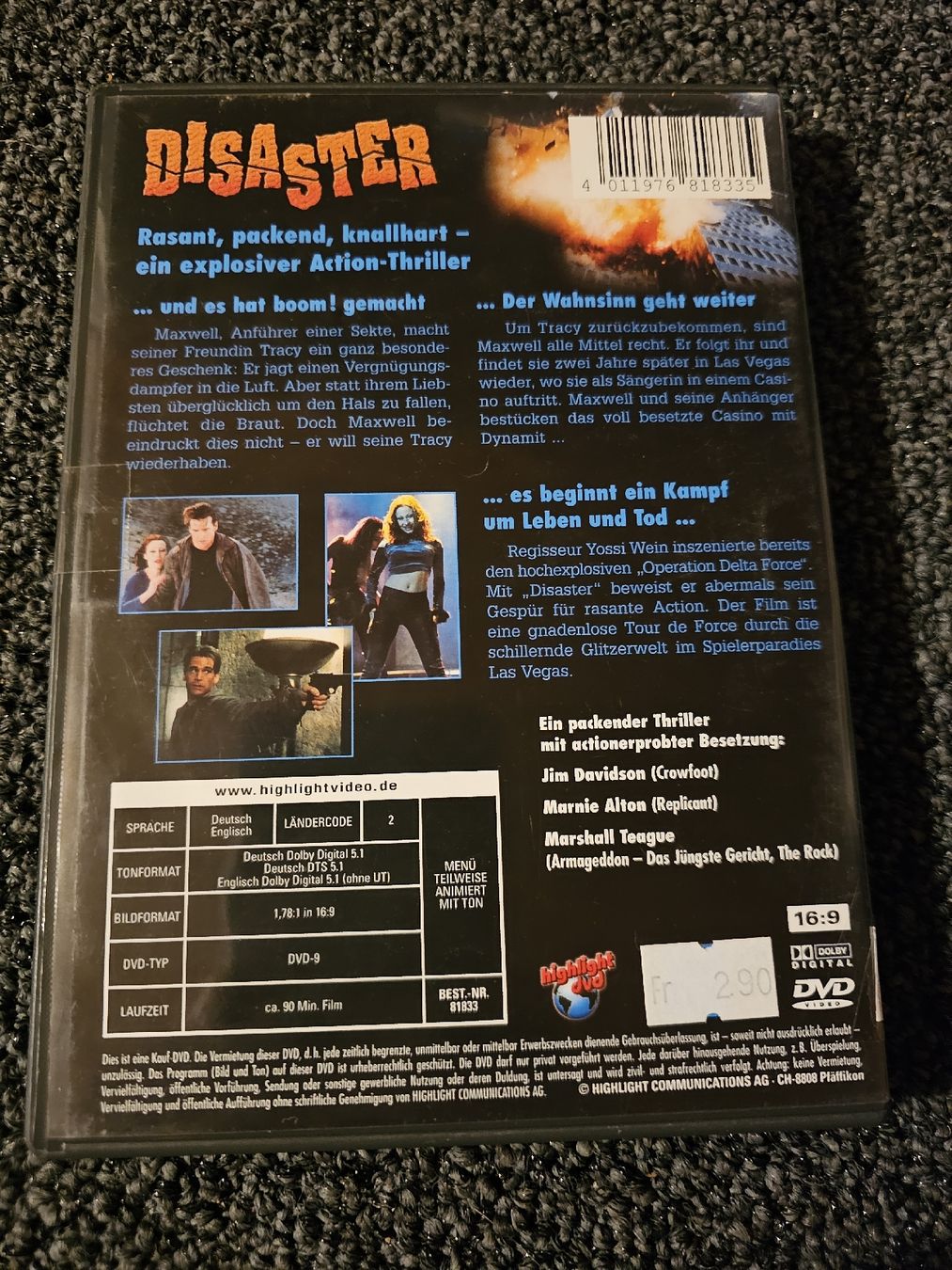 Tutti i DVDs: DVD Disaster(14797) – Usato da Ruswil venduto da jan_bxl5 1