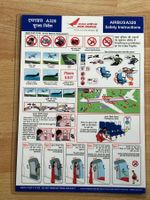 Air India Safety card Airbus A320