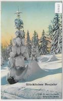 Glückliches Neujahr - Winterlandschaft