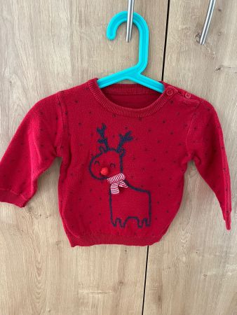 Weihnachtspullover, Größe 74