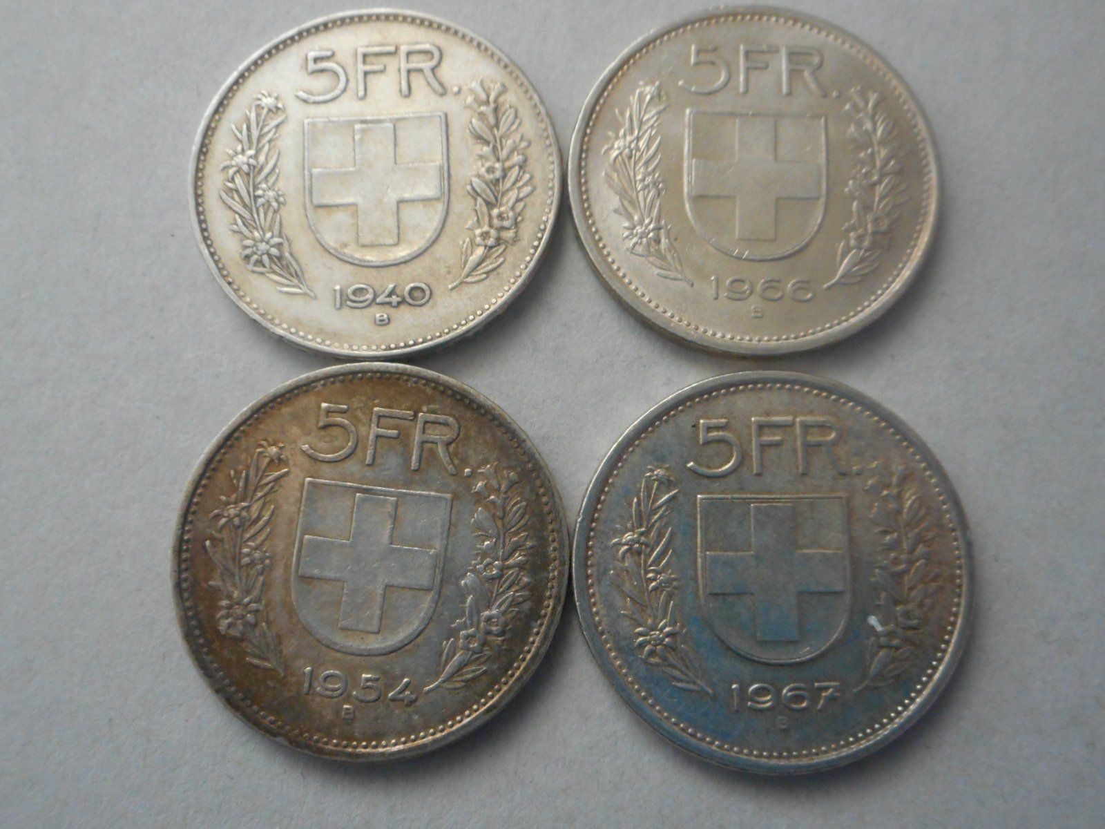 Toutes les monnaies: 4 x 5 Fr. silber – D'occasion à Kriegstetten par pizlad2010