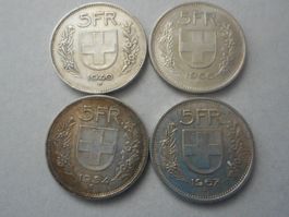 4 x 5 Fr. silber