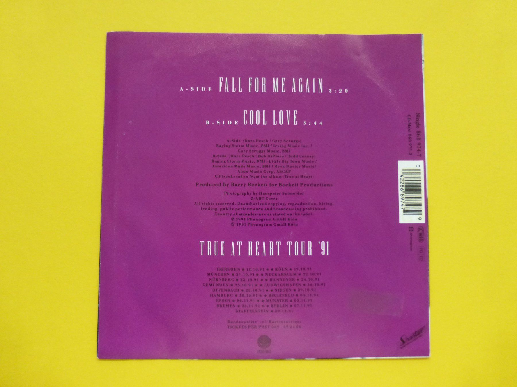 Dischi in vinile: Doro – Fall For Me Again – Usato da Zürich venduto da Swiss57 1