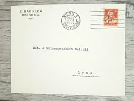 TR20 Enveloppe + Timbre Suisse 1930