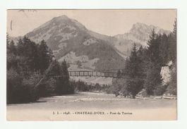 Postkarte 1922 Pont de Turrian über die Saane, Château-d'Oex