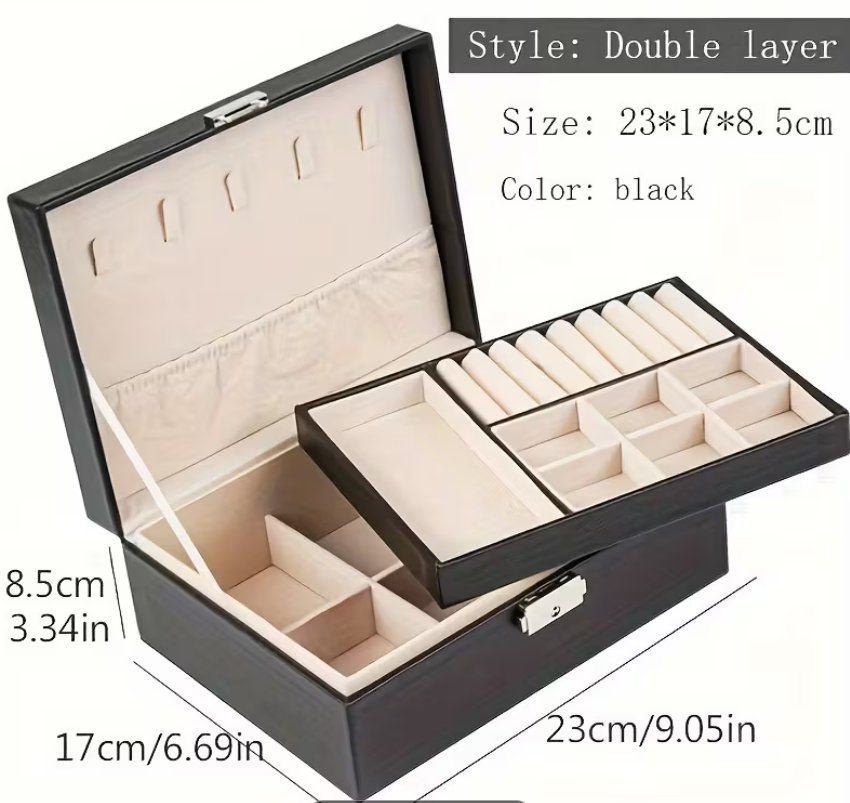 Portagioie: Schmuck Box abschliessbar (schwarz) – Nuovo e nell'imballaggio originale da Langenbruck venduto da Gumsi 3