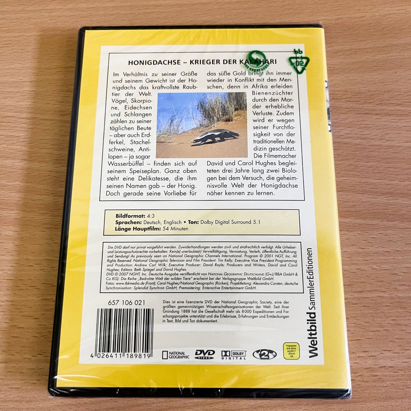 Tutti i DVDs: DVD - Honigdachse - Krieger der Kalahari – Nuovo e nell'imballaggio originale da Amlikon-Bissegg venduto da allerlei-versand 1