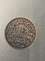Pièce de monnaie 1 Franc Suisse 1910 Helvetia argent
