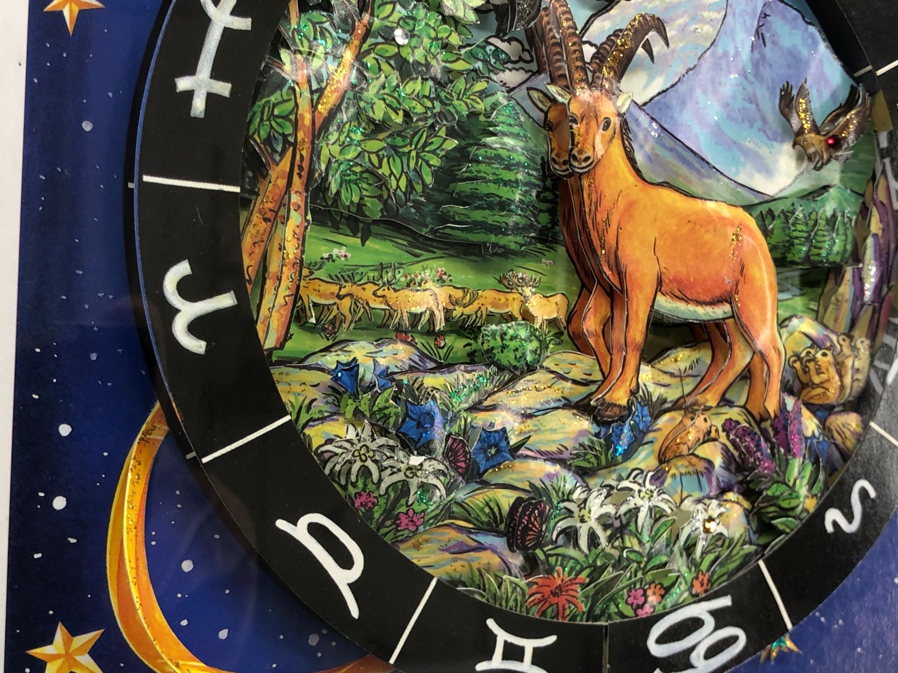 Dipinti: 3D Bild / Sternzeichen Steinbock / 40x40cm - Silber – Nuovo e nell'imballaggio originale da Bergdietikon venduto da Garak 5