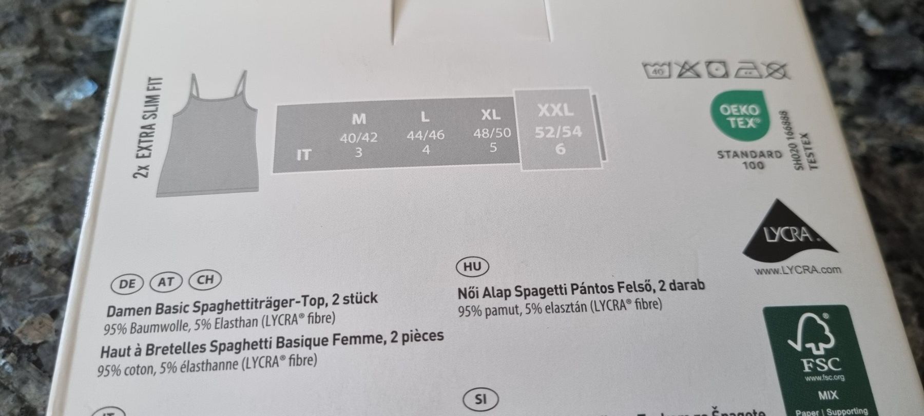 Tops: Damen Basic Spaghettitrager Tops 2 Stck. Grösse XXL 52/54 – Neu (gemäss Beschreibung) aus egliswil von Maggy6 2