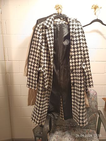 Kookai Mantel, Gr. 38, schwarz/weiss