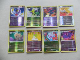 8 Pokémon Sammelkarten 2009 Text Deutsch 50-90 KP glänzend